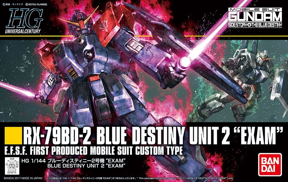 Gundam Blue Destiny Unit 2 Exam HG Bandai