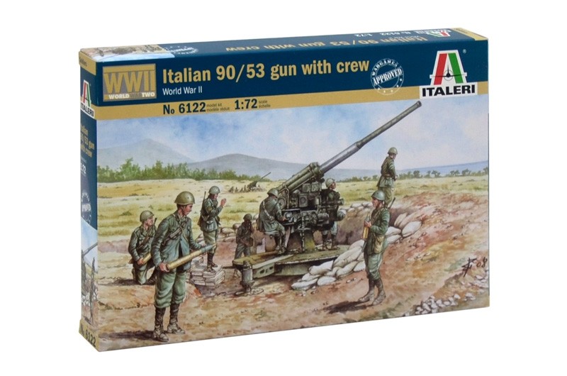 Italian 90/53 Gun with crew Italeri