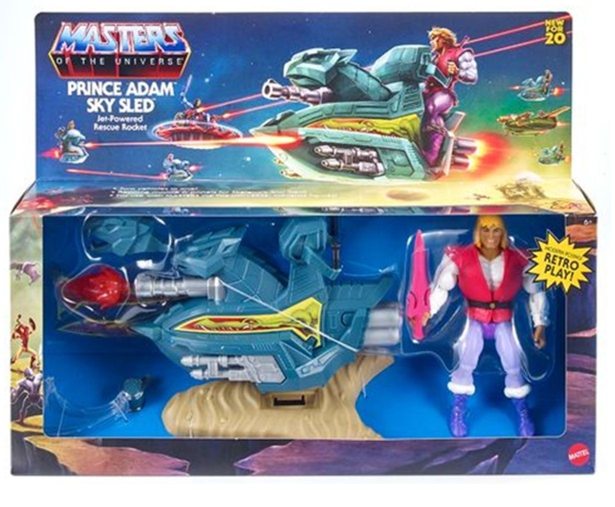 Masters of the Universe Origins Action Figure 2020 Prince Adam with Sky Sled