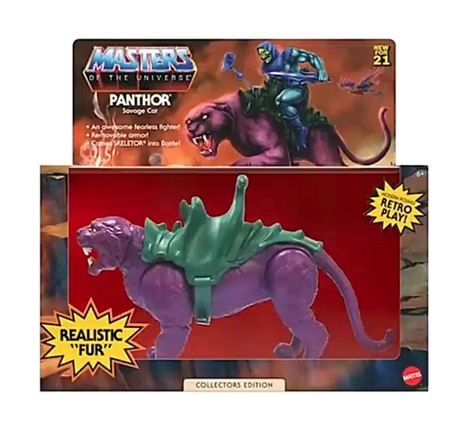 Masters of the Universe Origins Action Figure 2021 Panthor Flocked Collectors Edition Exclusive