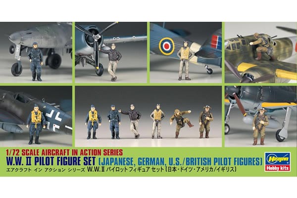 W.W.II Pilot Figure Set (Japanese German U.S./British Pilot Figures)