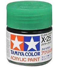 X-25 Clear Green. Tamiya Color Acrylic Paint (Gloss) – Colori lucidi  