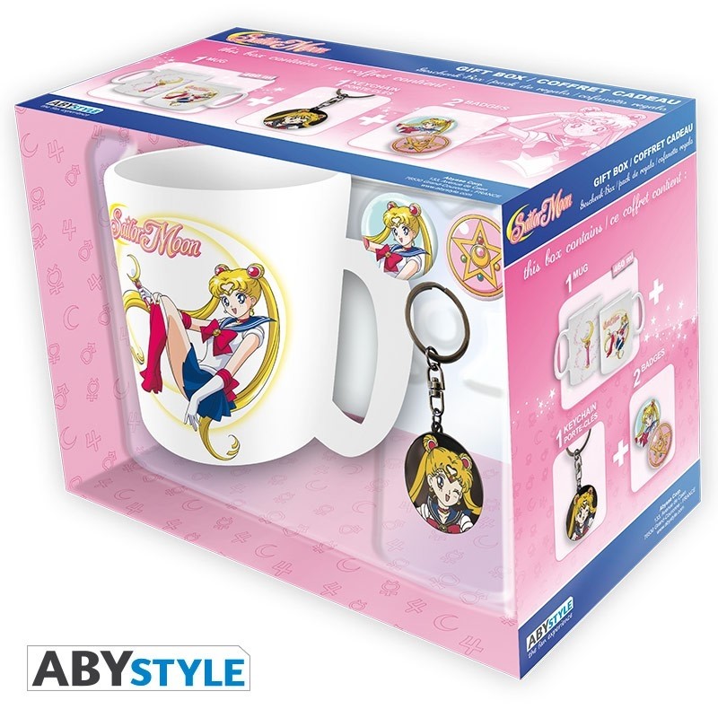 SAILOR MOON - Pck Mug + Keychains + Badges "Sailor Moon"