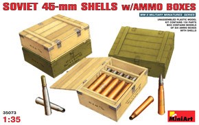Soviet 45-mm Shells w/Ammo Boxes