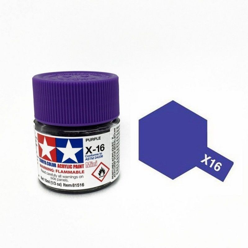 X-16 Purple. Tamiya Color Acrylic Paint (Gloss) – Colori lucidi  
