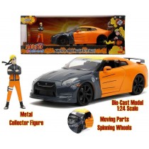 Naruto - 2009 Nissan Gt-R 1:24 Die-Cast Model Car And Collector Figure