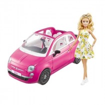 Mattel Barbie Fiat 500 with Doll