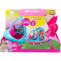 Barbie l'Elicottero per Bambole, Rosa e Azzurro con Elica che Gira