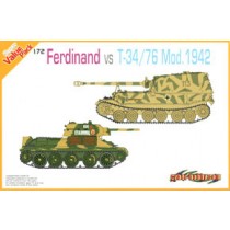 WWII German Ferdinand VS Soviet T-34/76