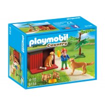 Golden Retrievers with Toy Playmobil