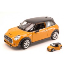 New Mini Cooper Hatch 2014 Ochre W/ Black Roof by Welly