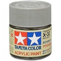 X-32 Titanium Silver. Tamiya Color Acrylic Paint (Gloss) – Colori lucidi  