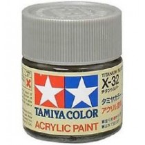 X-32 Titanium Silver. Tamiya Color Acrylic Paint (Gloss) – Colori lucidi  