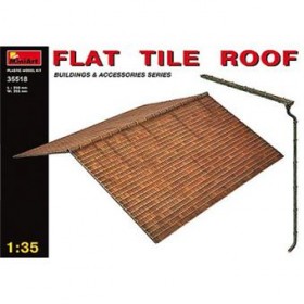 Flat tile roof