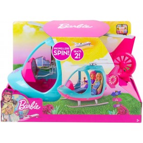 Barbie l'Elicottero per Bambole, Rosa e Azzurro con Elica che Gira