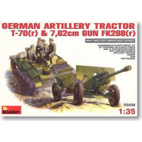 German Artillery Tractor T-70(r) & 76.2mm Gun FK288(r) 