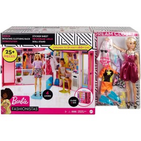 Mattel Barbie Armadio dei Sogni Include una Bambola con 4 Look Diversi e più di 25 Accessori