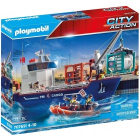 Playmobil 70769 Nave da carico con container