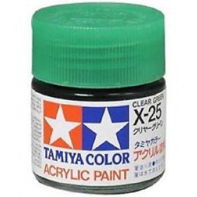 X-25 Clear Green. Tamiya Color Acrylic Paint (Gloss) – Colori lucidi  