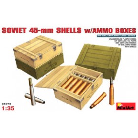 Soviet 45-mm Shells w/Ammo Boxes