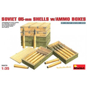 Soviet 85-mm Shells w/Ammo Boxes 
