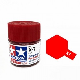 Tamiya Color Acrylic Paint (Gloss) – Colori lucidi. Mini X-7 Red  