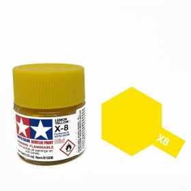 Tamiya Color Acrylic Paint (Gloss) – Colori lucidi. Mini X - 8 Yellow lemon  