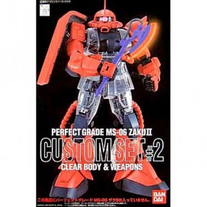 Perfect Grade MS-06 Zaku II Custom Set 2 clear body & Weapons