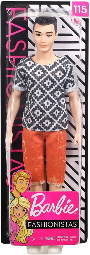 Barbie Mattel Fashionistas Ken Bambola con Maglietta Boho Hipster