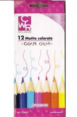 12 matite esagonali colori assortiti Deco