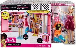 Mattel Barbie Armadio dei Sogni Include una Bambola con 4 Look Diversi e più di 25 Accessori